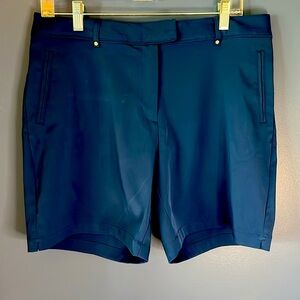 Lady Hagen women's golf shorts, bright navy blue, 3 pockets, zipper front, sz 10